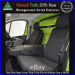 Seat Cover 2015-Now Renault Trafic Van Front Bench Bucket Premium Neoprene