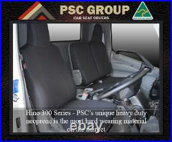 Seat Cover Fits Hino 300 Series FRONT Bucket & Bench Neoprene Waterproof