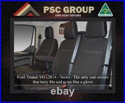 Seat Cover Ford Transit Custom Front Bench Bucket FB + 1 Pocket Premium Neoprene