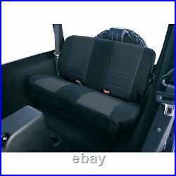 Seat Cushion Cover-Custom Fit Poly-Cotton Seat Cover Rear Rugged Ridge 13281.01