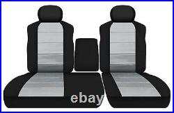 Silver Seat Covers Fits 99 to 04 Toyota Tundra 40-60 Split Bench American Flag