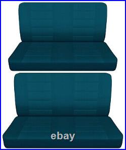 Solid Front and Rear bench car seat covers fits 1953-1957 Chevy 210 Sedan teal