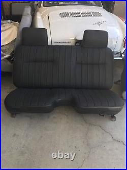 TOYOTA Pickup Bench Seat Covers 1987-94 CHARCOAL GREY VINYL (Lg. Center cut out)