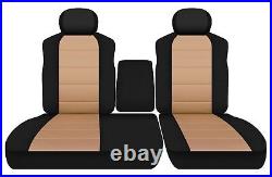 Tan Seat Covers Fits 99 to 04 Toyota Tundra 40-60 Split Bench American Flag