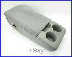 Toyota Tundra Center Console Armrest Cup Holder Fold Down Gray Fabric 00-04