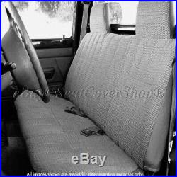 Triple Stitch Thick Small Pickup Truck Charcoal Solid Bench Seat Cover Custom
