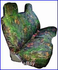 Triple Stitched Thick Small Pickup Truck Bench Forest Camo Seat Cover