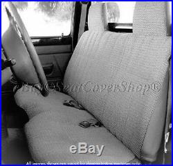 Triple Stitched Thick Small Pickup Truck Bench Gray Seat Cover Custom Made