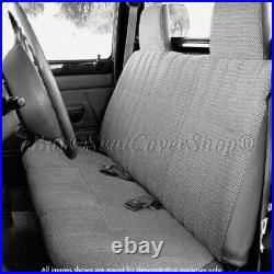 Triple Stitched Thick Small Pickup Truck CHARCOAL Solid Bench Seat Cover