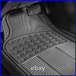 Truck Seat Cover for Integrated Seatbelt Gray Black with Black Floor Mats