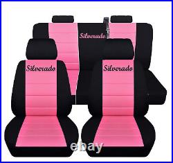 Truck Seat Covers 2014-2018 Fits Chevy Silverado Front and Rear Car Seat Covers