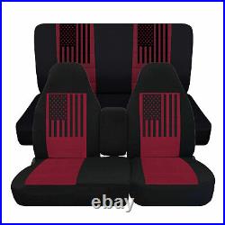 Truck Seat Covers Fits Ford F150 1997-2003 40/60 USA Flag Car Seat Covers