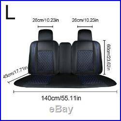 Universal Car Seat Cover Full Set Front Rear Split Bench Cushions 5 Seat Sedan