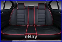 Universal Car Seat Cover Full Set Front&Rear Split Bench Protector PU Leather