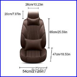 Universal Car Seat Cover Set Protector Front Rear Split Bench Zipper Closure