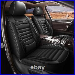 Universal PU Leather Car Seat Cover Full Set Front Rear Seat Cushion For Sedan