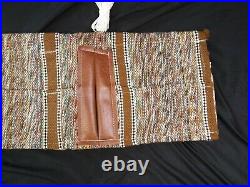Vtg Indian Blanket Country Western Plaid Truck Bench Seat Cover Cabelas Sunrise