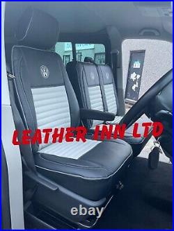 Vw Caravelle Seat Covers 6 Seater 1+2 Front Triple Bench BLK SILV Middle