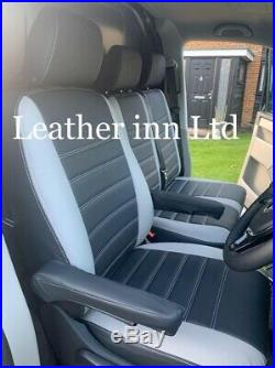Vw Transporter T5, T6 1+1 Front And Triple Rare Bench Leatherette Seat Cover