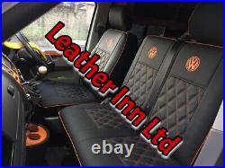 Vw Transporter T5 T6 Seat Covers 6 Seater 1+2 & Triple Bench With VW Logos