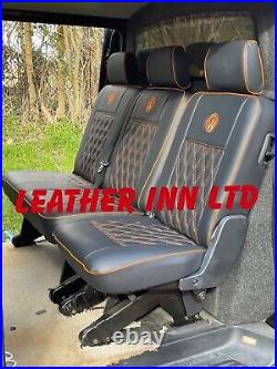 Vw Transporter T5 T6 Seat Covers 6 Seater 1+2 & Triple Bench With VW Logos