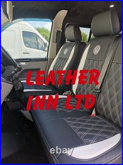 Vw Transporter T5 T6 Seat Covers 6 Seater 1+2 front row & Triple Bench WITH LOGO