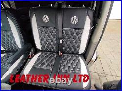 Vw Transporter T5 T6 Seat Covers 6 Seater 1+2 front row & Triple Bench WITH LOGO