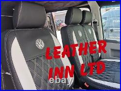 Vw Transporter T5 T6 Seat Covers 6 Seater 1+2 front row & Triple Bench WITH LOGO