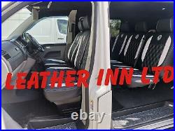 Vw Transporter T5 T6 Seat Covers 6 Seater 1+2 front row & Triple Bench WITH LOGO