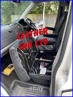 Vw Transporter T5 T6 Seat Covers 6s 1+2 & Triple Bench all Black with Vw logos