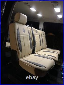 Vw Transporter T5 T6 Seat Covers Kombi 5 Seaters 1+1 & Triple Bench With Logo