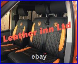 Vw Transporter T5 T6 Seat Covers kombi 6s 1+2 & Triple Bench All with Vw Logos