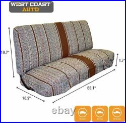 West Coast Auto Universal Baja Saddle Blanket Bench Full Size Seat Cover Brown